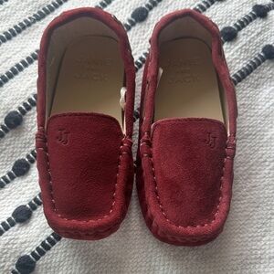 Janie and Jack Kids Burgundy Moccasins
